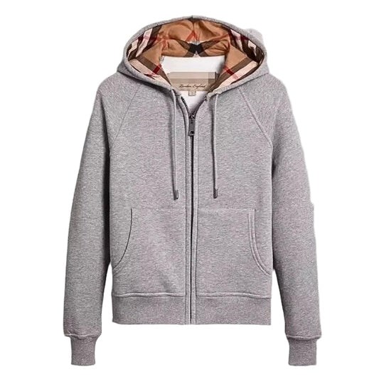 Chequered Zip Hoodie
