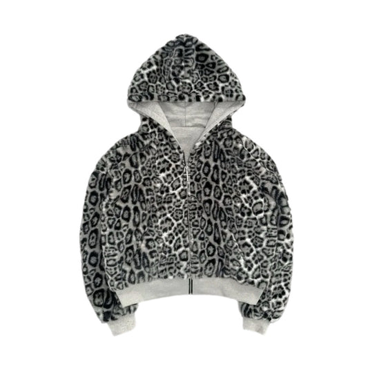 LEOPARD CLOUD Two Side Zip Up