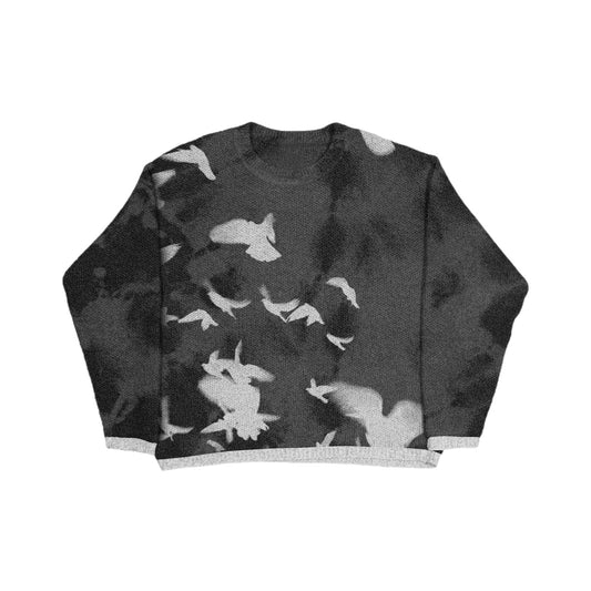DEEP GREY KNITTRD CLOUD Pullover