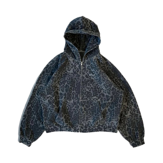 LEOPARD CARDIGAN CLOUD Zip up Jacket