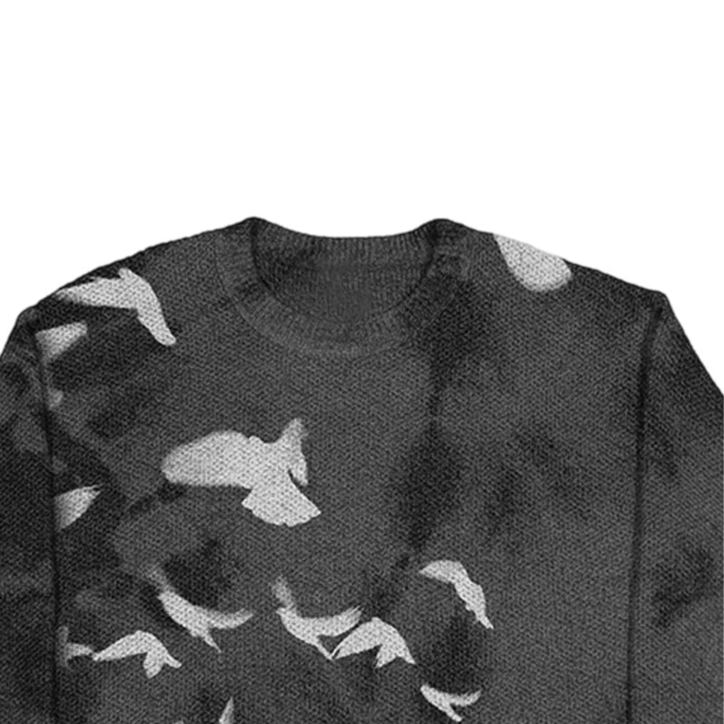 DEEP GREY KNITTRD CLOUD Pullover