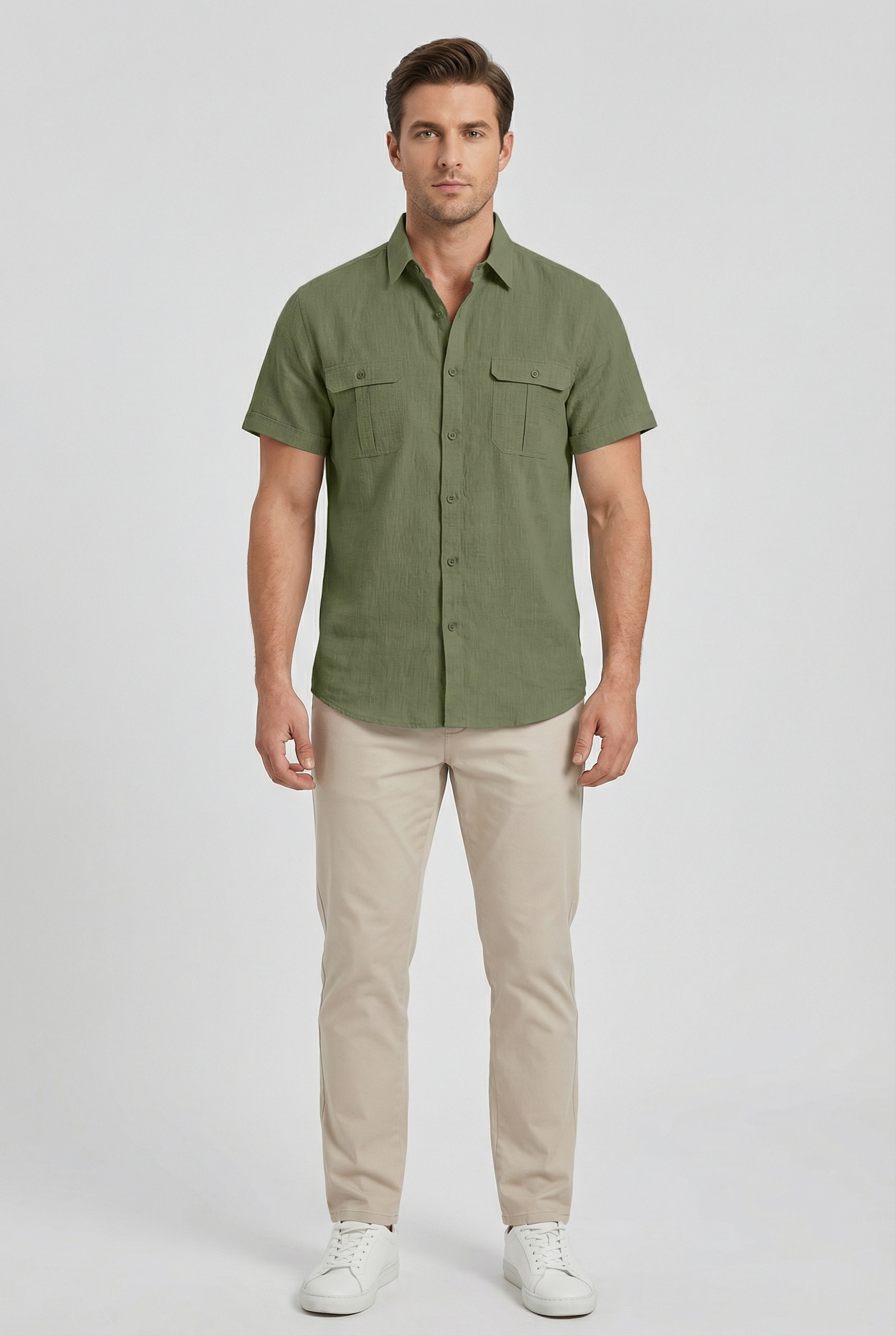 Blake | Men's Casual Cotton-Linen Short-Sleeved Shirt