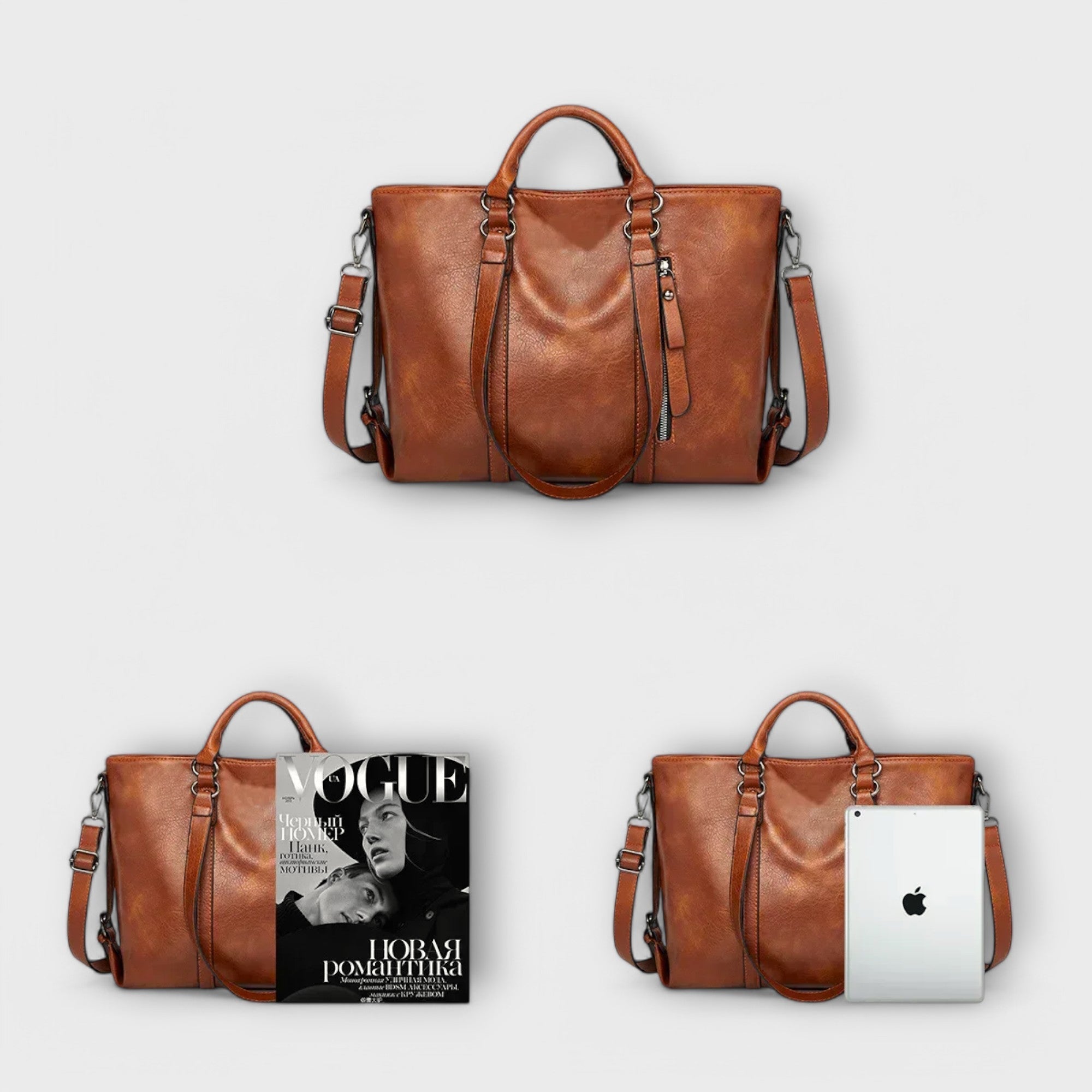 Olivia Collection | Large Leather Tote Bag with Elegant Design | Versatile Storage for Everyday Use