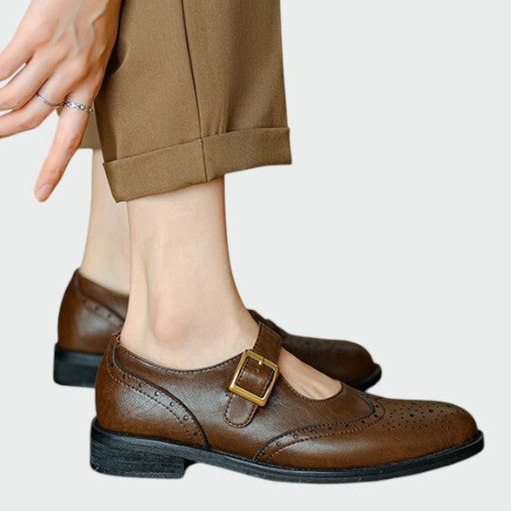 Olivia | Women's Leather Oxford Mary Jane Shoes