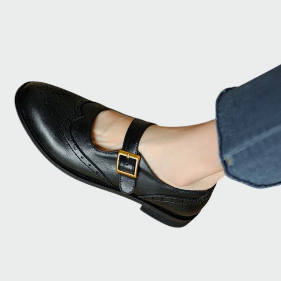Olivia | Women's Leather Oxford Mary Jane Shoes