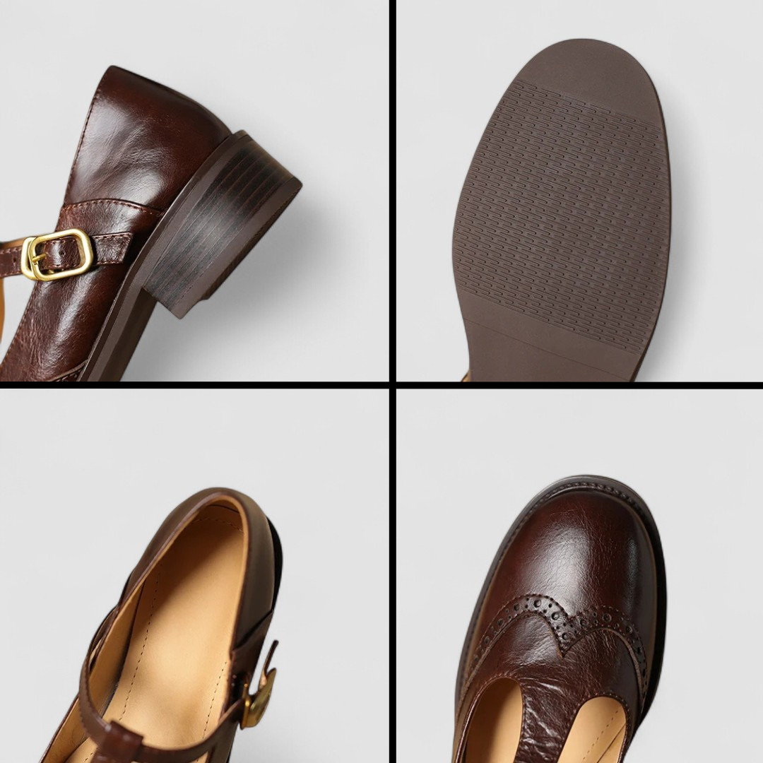 Claudia | Classic T-Bar Mary Jane Flat Shoes