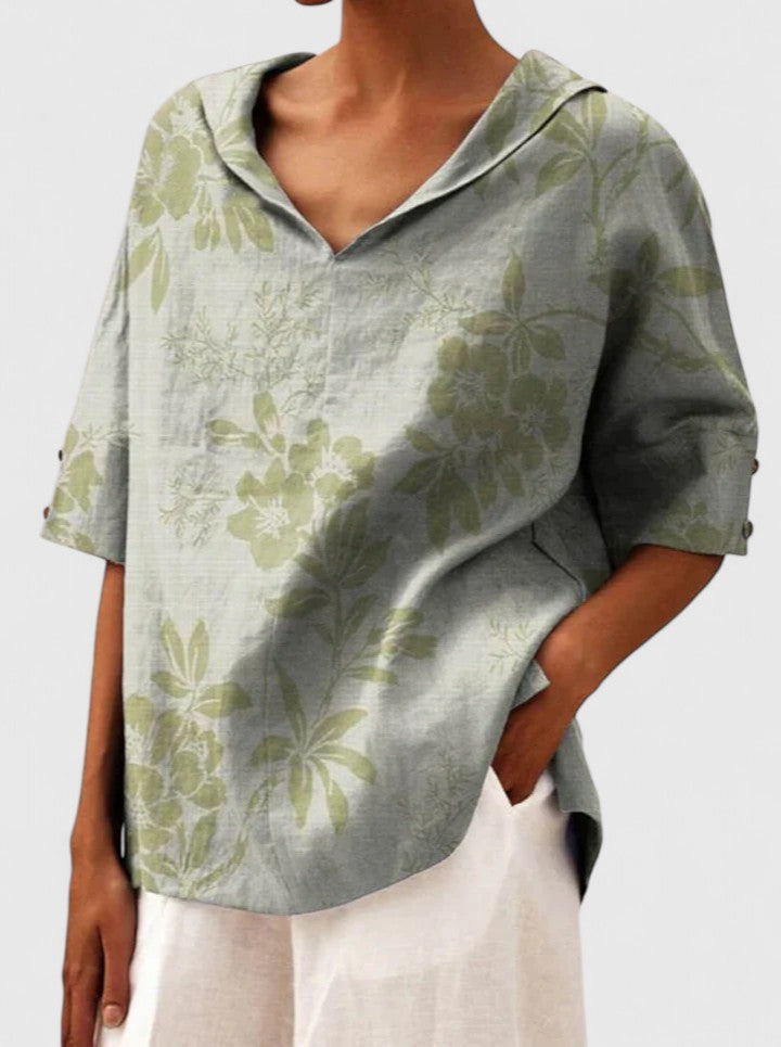 Rosa | Women's Floral V-Neck Summer Top