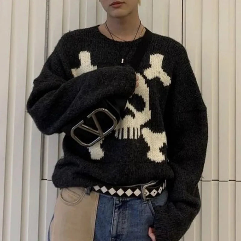 SKULL KNITTED  CLOUD Pullover