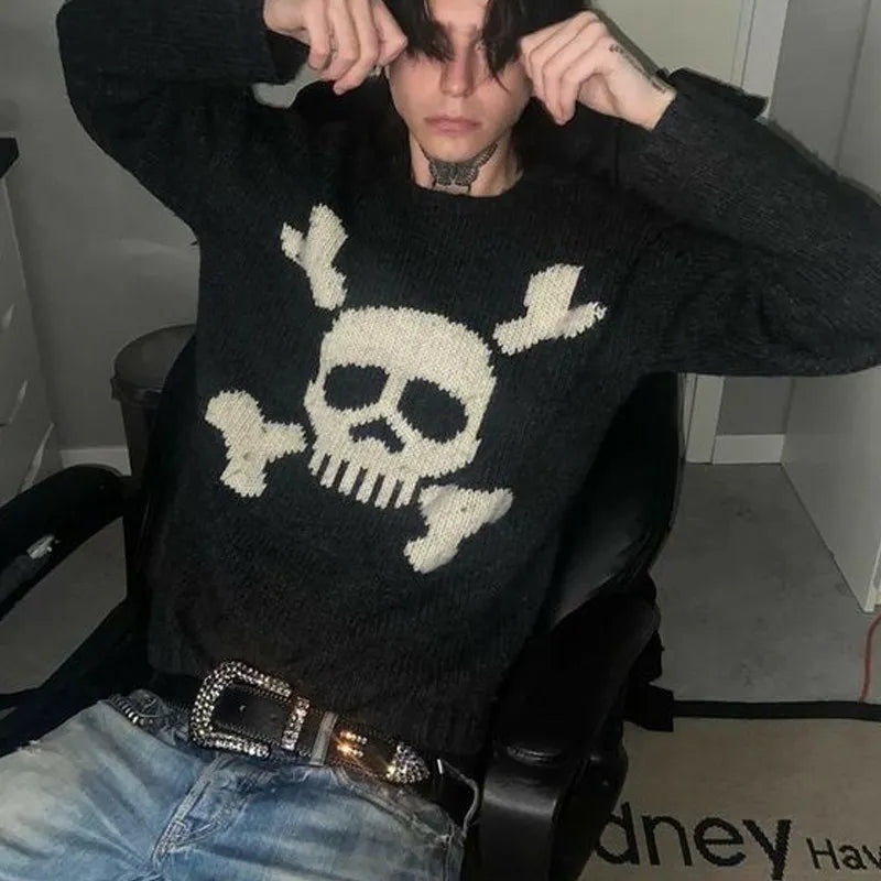 SKULL KNITTED  CLOUD Pullover