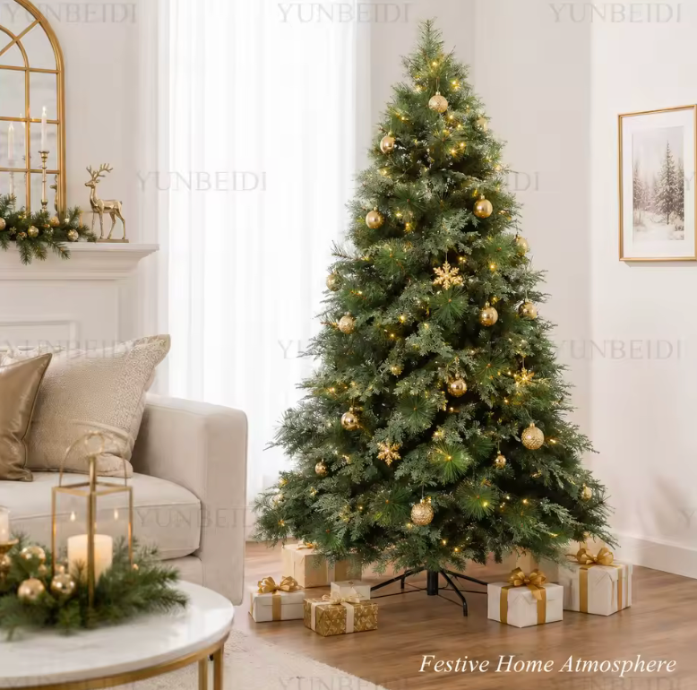 Large Artificial Christmas Tree – Natural Pine Look, Home & Party Décor