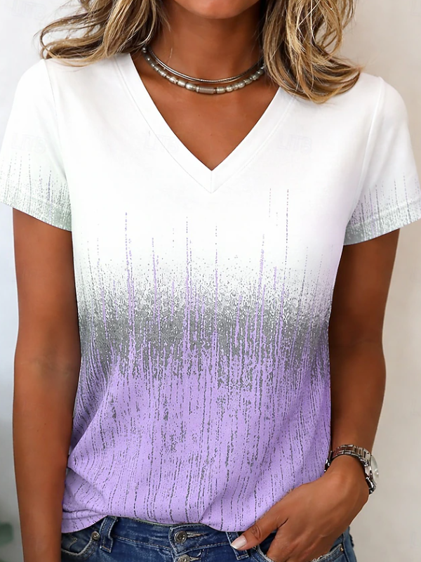 Elena | Everyday Gradient V-Neck Casual Top