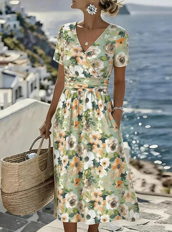 Jodie | Stylish Floral Midi Dress