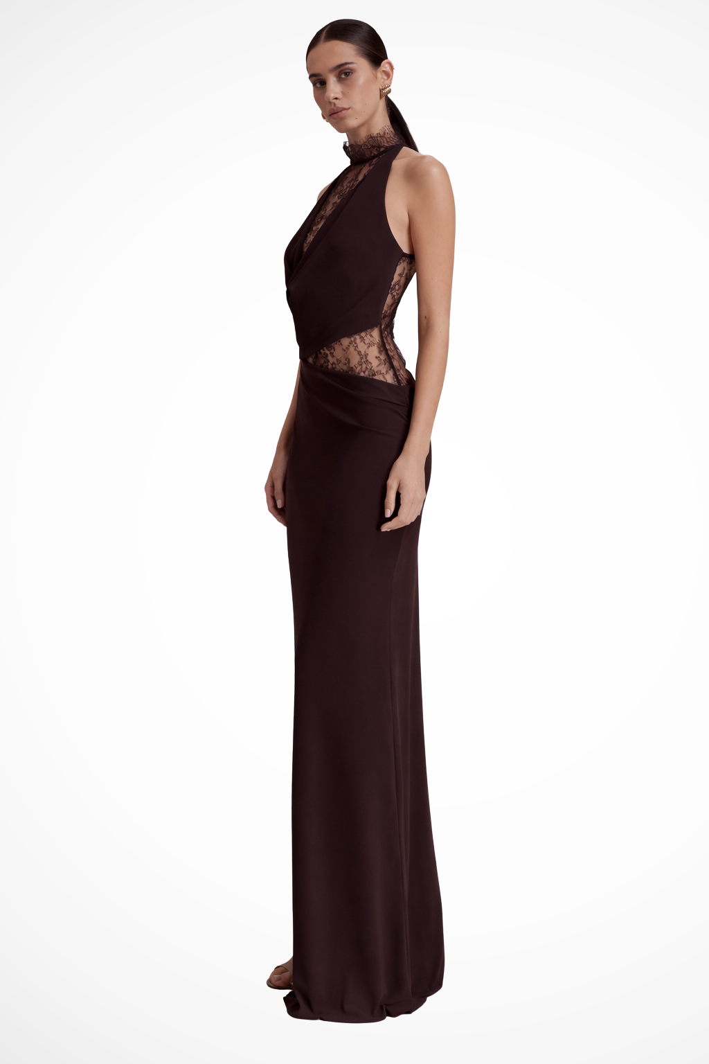 Vera | Women's Lace Halter Neck Maxi Dress