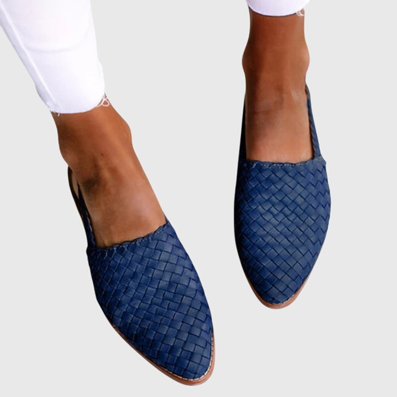 Mariya | Stylish Woven Slip-On Flats