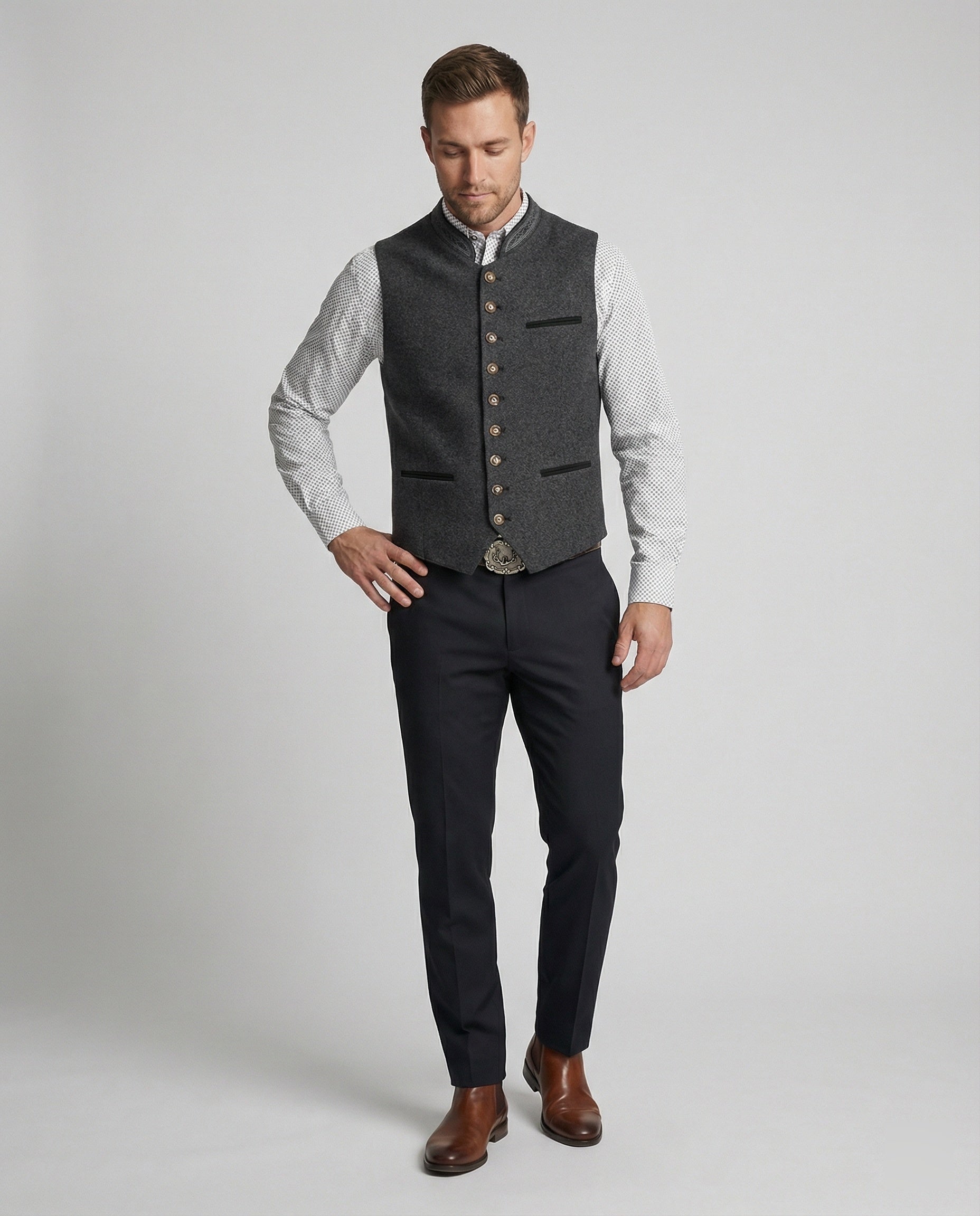 Conrad | Traditional Stand-Collar Waistcoat