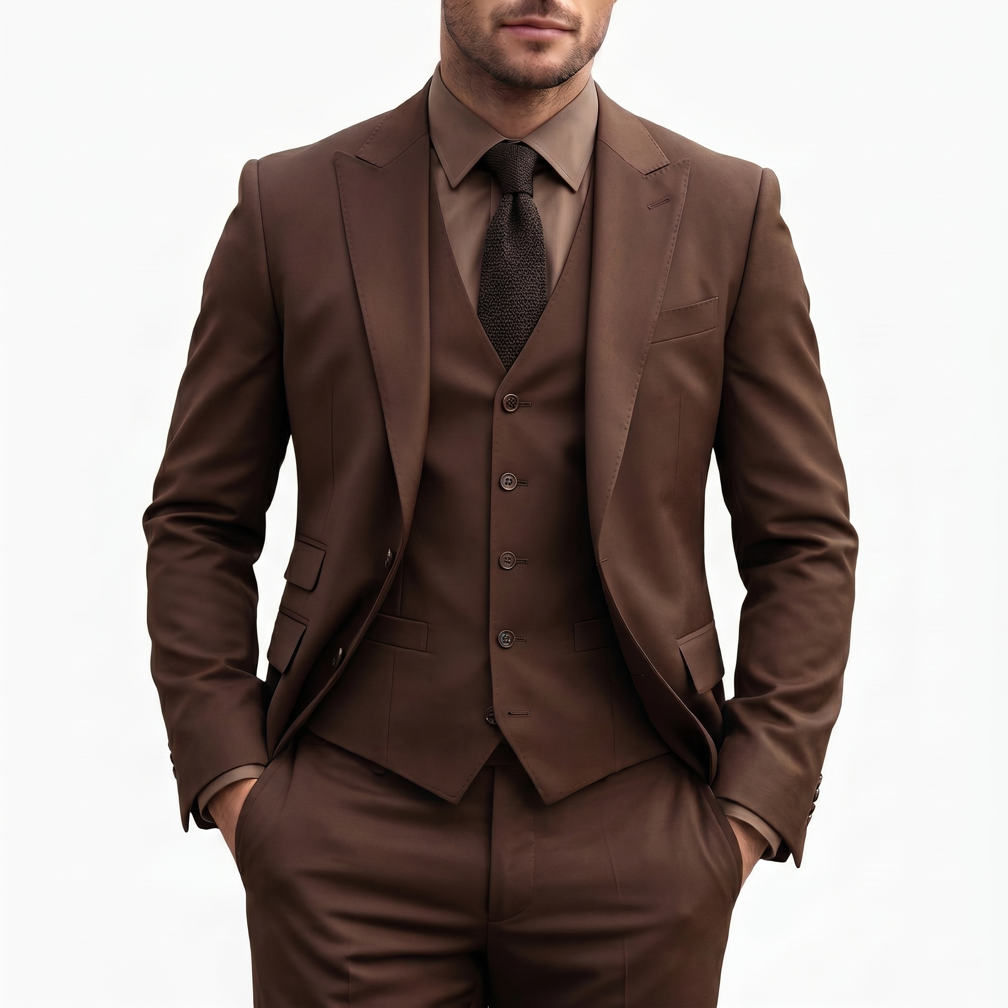 Corvane | Men’s Three-Piece Suit with classic tailored structure