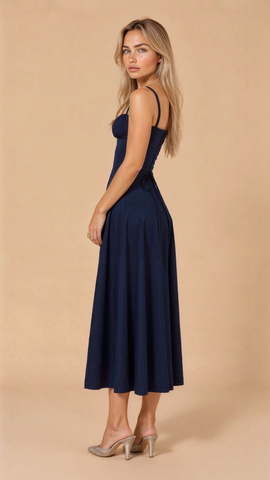 BUSTIER PARTY DRESS | STRUCTURED CORSET STYLE WITH FRONT SLIT